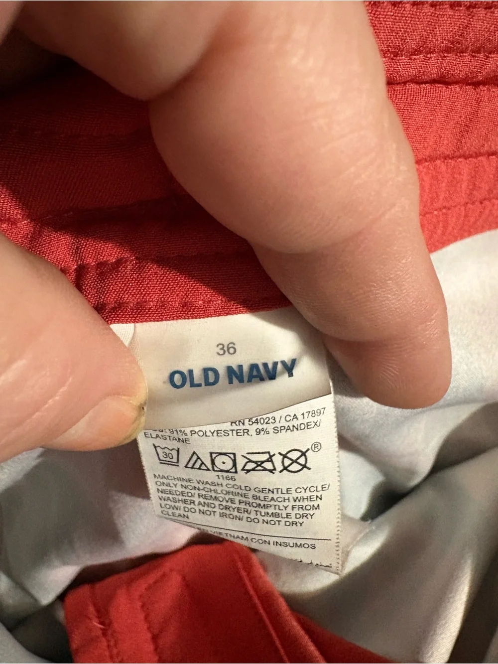 Old Navy Red Floral Swim Trunks with Navy & Cream Accents